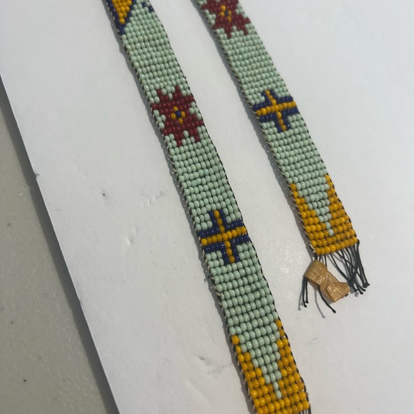 Native American, Handmade, Beaded, 30” Long Belt, Thunderbird, VTG, NEW - Picture 5 of 7